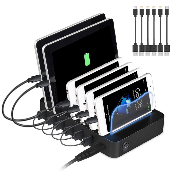 6 порт usb multi зарядная станция Стенд настольное зарядное устройство Dock