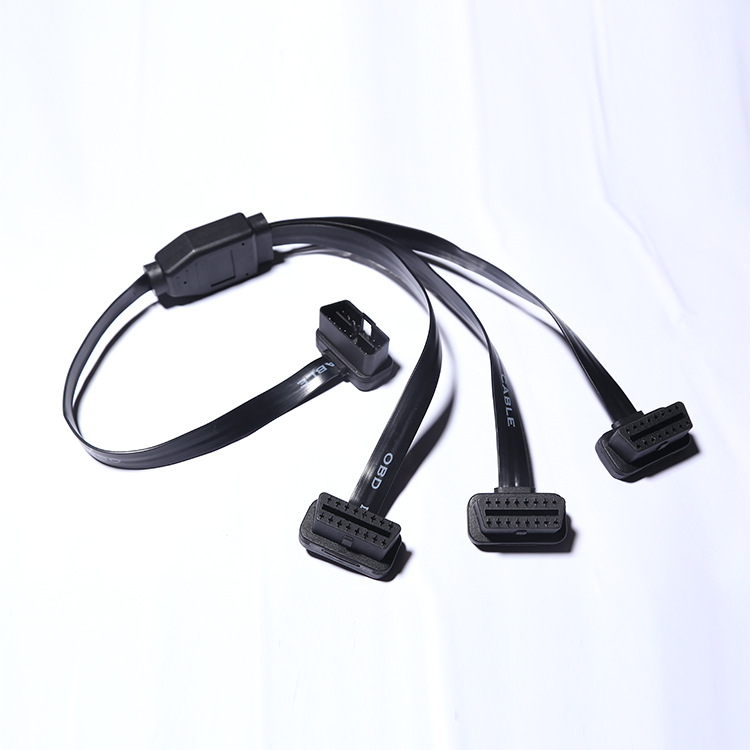 OBD2 16 контактный разъем 3 Женский Y удлинитель Splitter диагностический адаптер