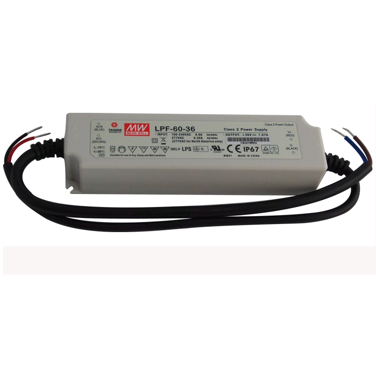 Meanwell Водонепроницаемый IP67 16W 230V 24Vac тонкий трансформатор LPF-16-24 светодиодный драйвер с PFC