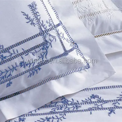 100% cotton embroidery sheet sets