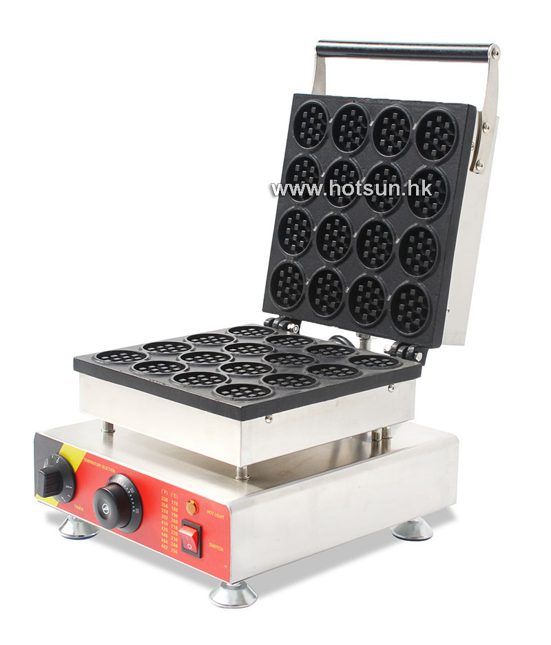 Commercial Non-stick 110V 220V Electric 16pcs Mini Round Waffle Stick Baker Iron Machine