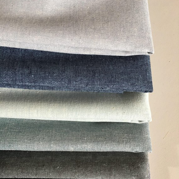 Льняная пряжа, крашеная, Бельгийская льняная ткань chambray