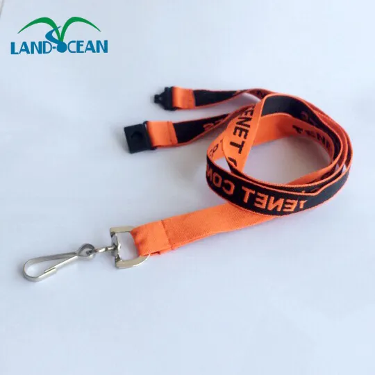 Custom made woven neck lanyards double layer satin lanyards