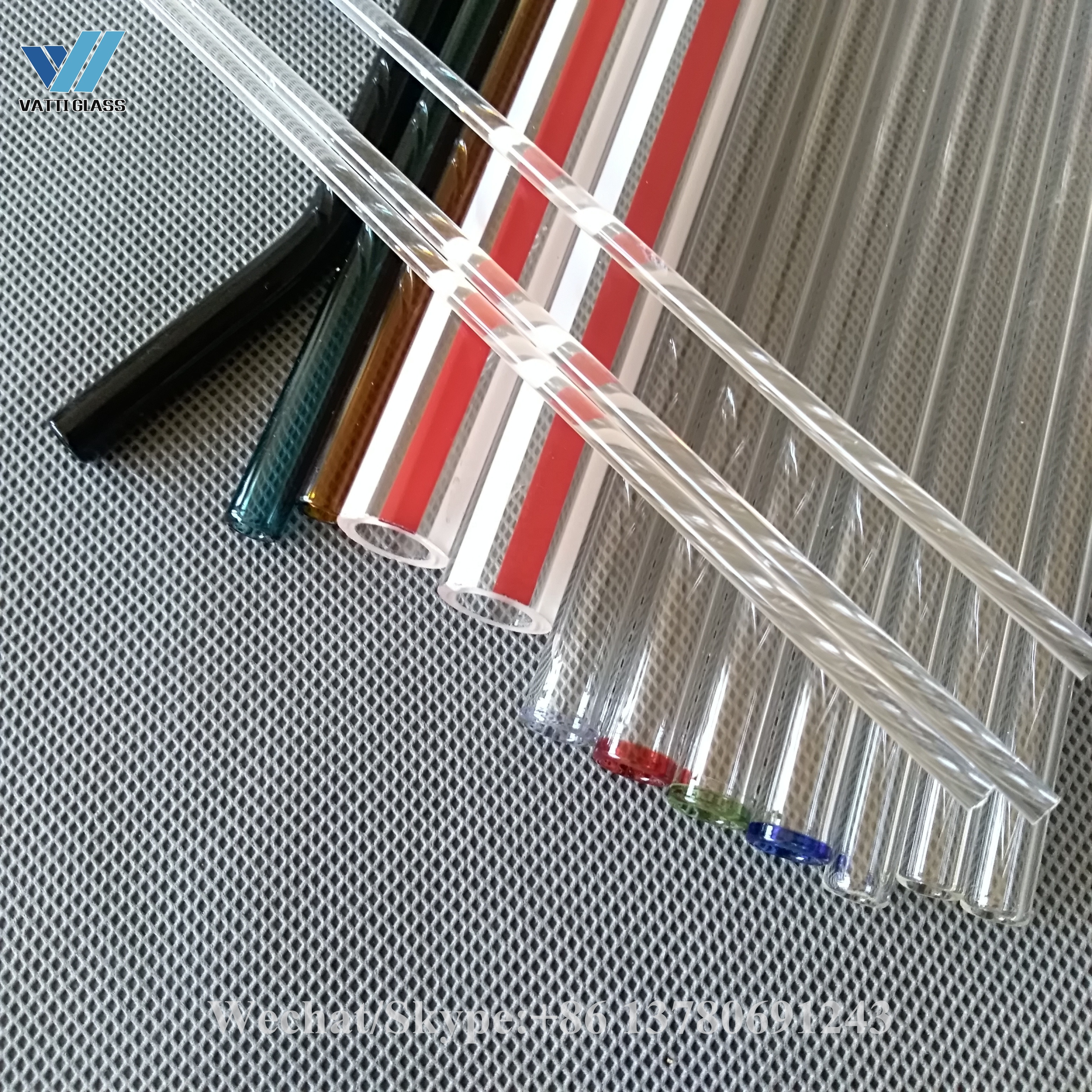 Боросиликат 3,3 Pyrex Стеклянная трубка и труба с красной белой линией