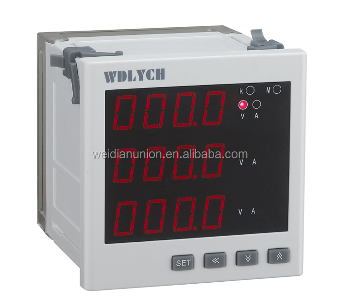 Цифровой вольтметр/Амперметр 80 мм WD-3IU3 3 фазы