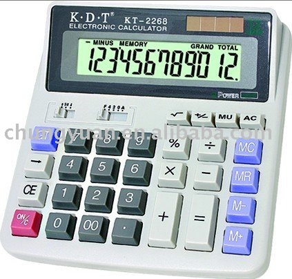 12 цифр это клавиатура настольного двойной калькулятор Kt-2268