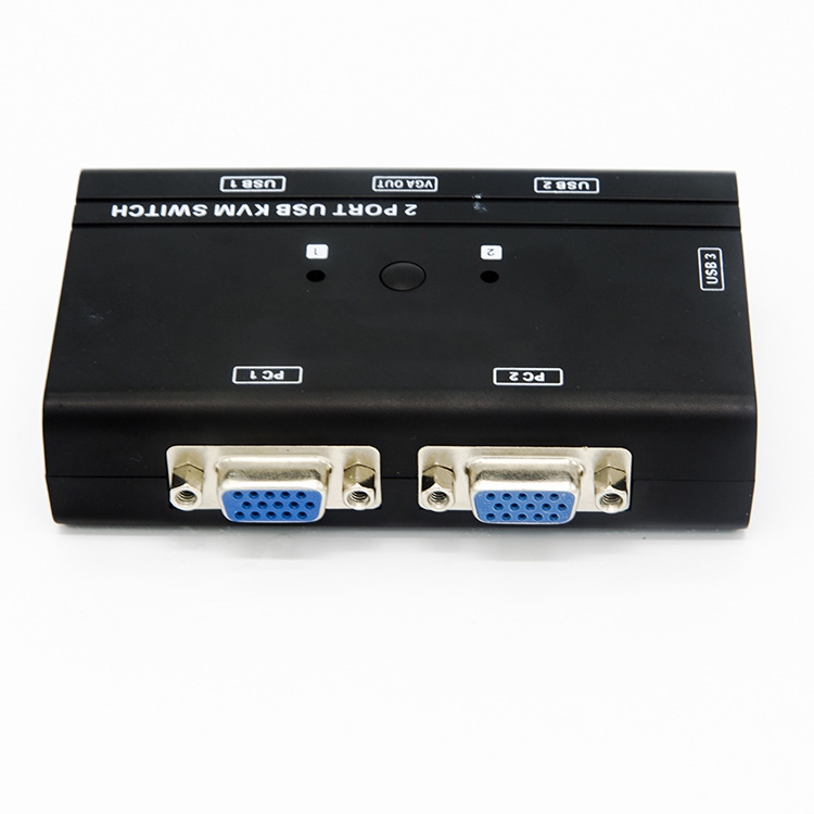 2 порта USB 2,0 KVM переключатель коробка с 2 шт VGA USB кабели для управления 2 компьютеров для обмена мышкой/клавиатурой/монитором/принтером
