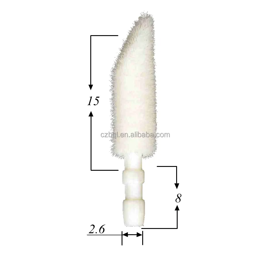 030-2 TPEE Флокированная головка для блеска для губ, поставщик флокированных наконечников