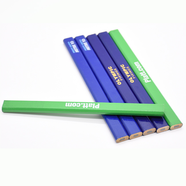 Promotional Flat Shape Standard Wooden Carpenter Pencil for construction and woodworkers