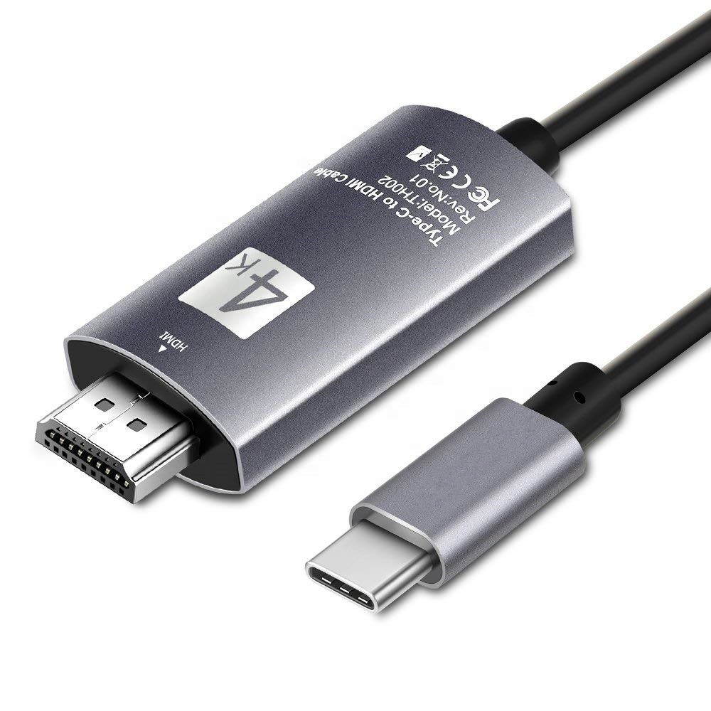 Кабель USB C на HDMI, 2 метра, USB Type C Thunderbolt 3 порта на HDMI 4K кабель для нового MacBook pro, Nintendo и многое другое
