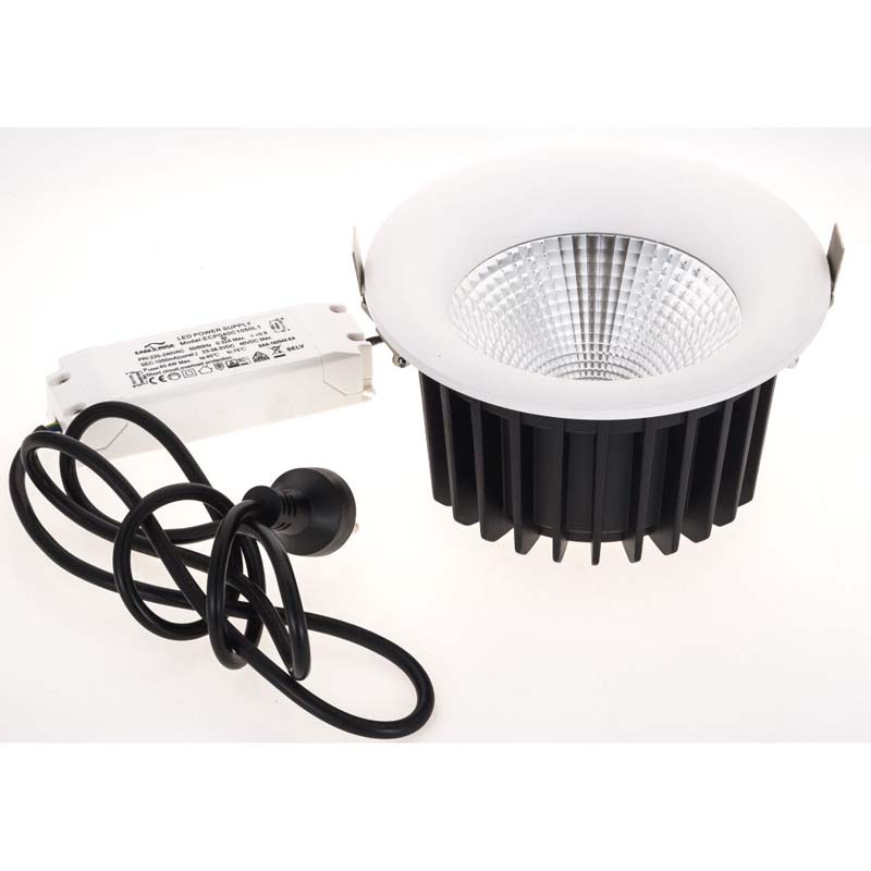 Высокая потолочная установка, 20 Вт, 30 Вт, 50 Вт, 60 Вт 70 Вт анти-блики cob dimmable утопило 10 дюймов светодиодные светильники