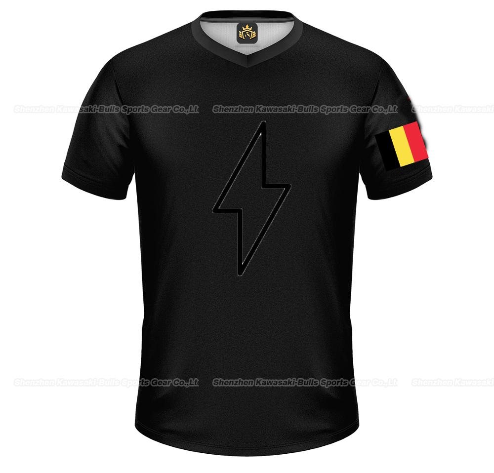 Короткий рукав Унисекс V шея лучшее качество E-sports Gaming Jersey