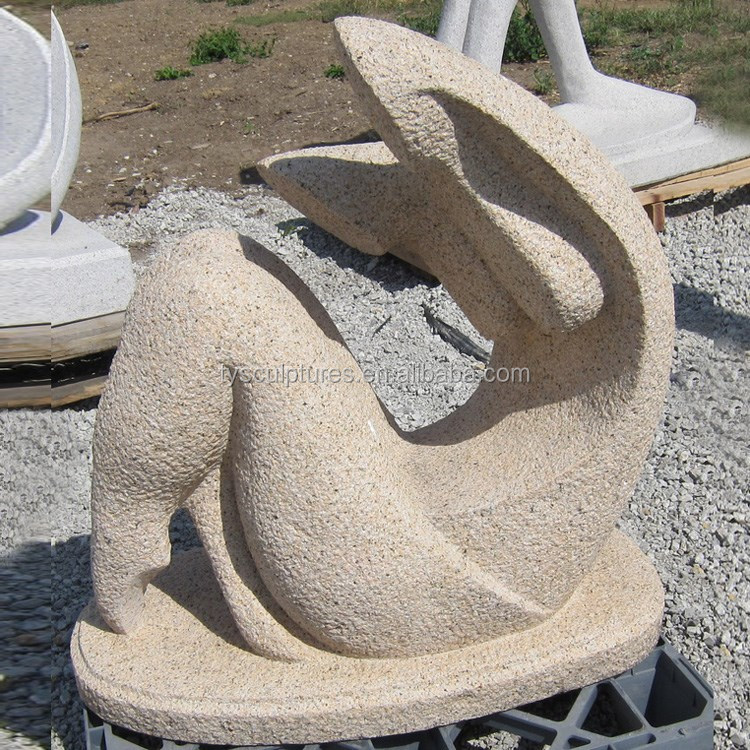 Абстрактная каменная фигурка, скульптура из гранита, кинетическая Мужская статуя для йоги для улицы
