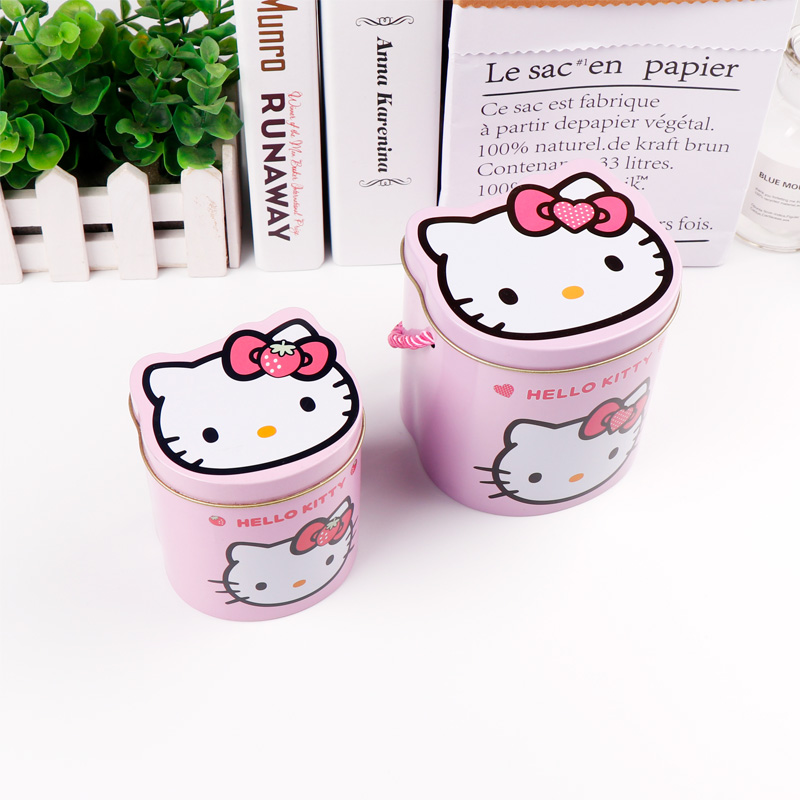 Милая коробка для конфет TOPSTHINK hello kitty на заказ, портативная коробка для хранения, набор из 2 шт.