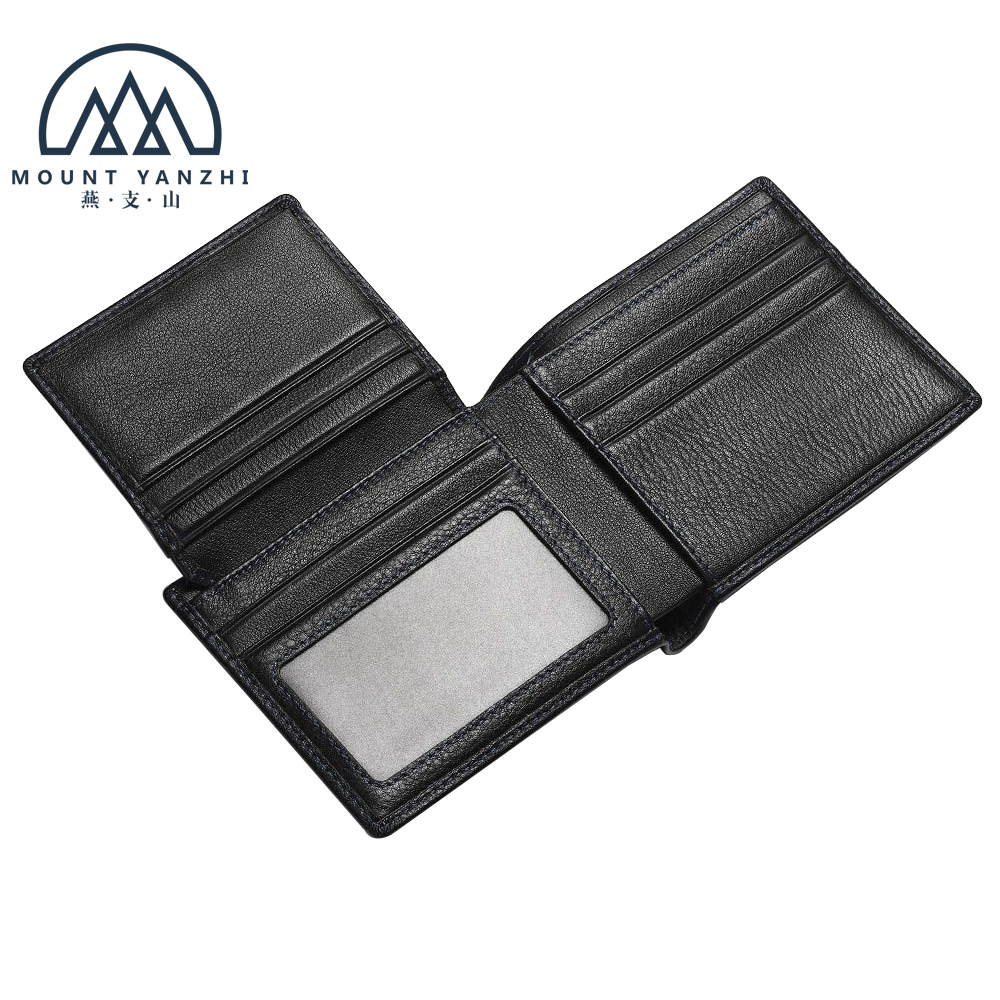 Мужской короткий кожаный кошелек с блокировкой Rfid для кредитных карт