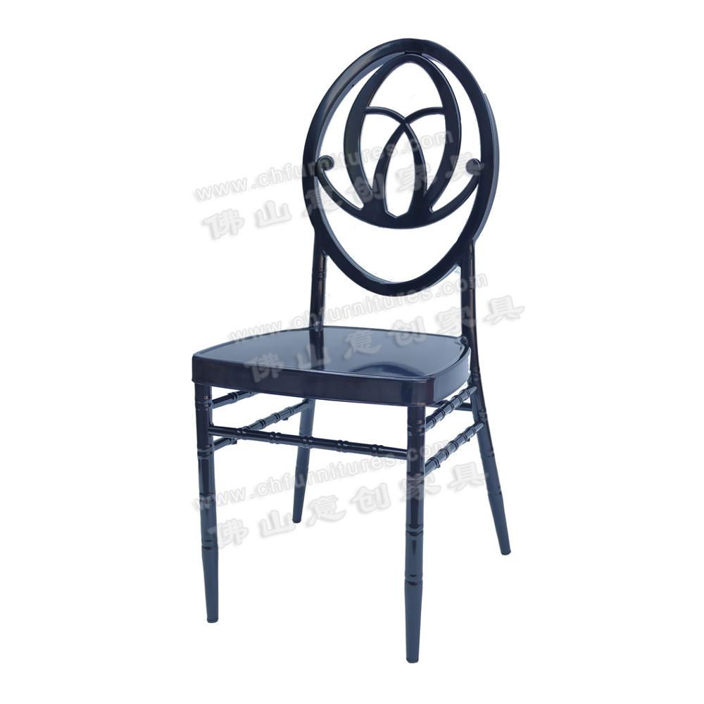 YC-A76-03 Christmas Black Elegant Rental Stacking Metal Party chairs chiavari