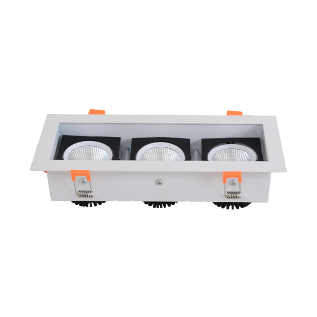 Berdis high quality led residential lighting dimmable black led grille downlight