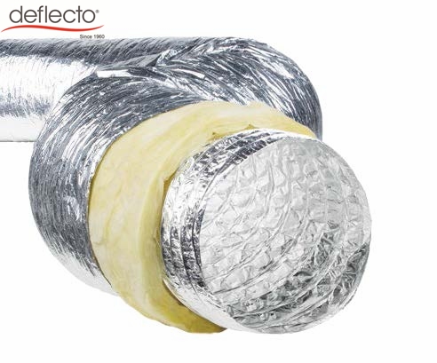 HVAC Fitting Insulated Flexible Air Duct / Aluminum Foil 150mm Exhaust Duct