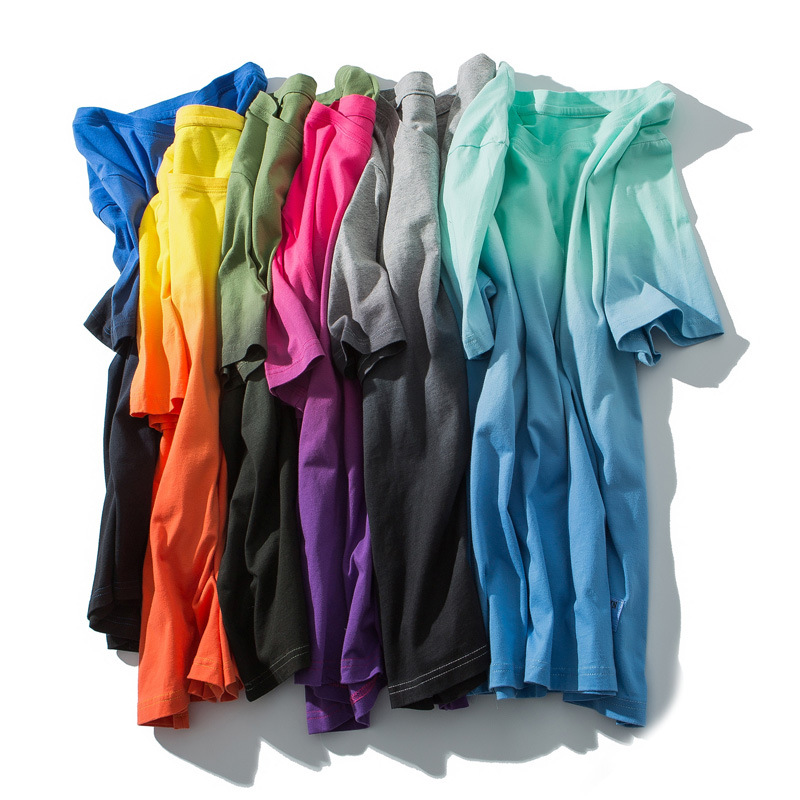 Футболка Dip dye из 100% хлопка, 2019 американская уличная одежда, модный дизайн
