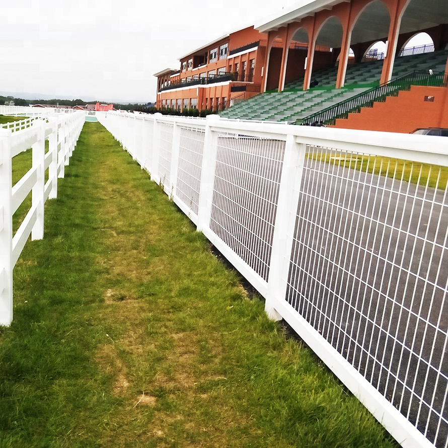 ПВХ винил лошадь Racetrack управление толпой барьер ПВХ сетки забор, персонала разделения пластиковые Забор