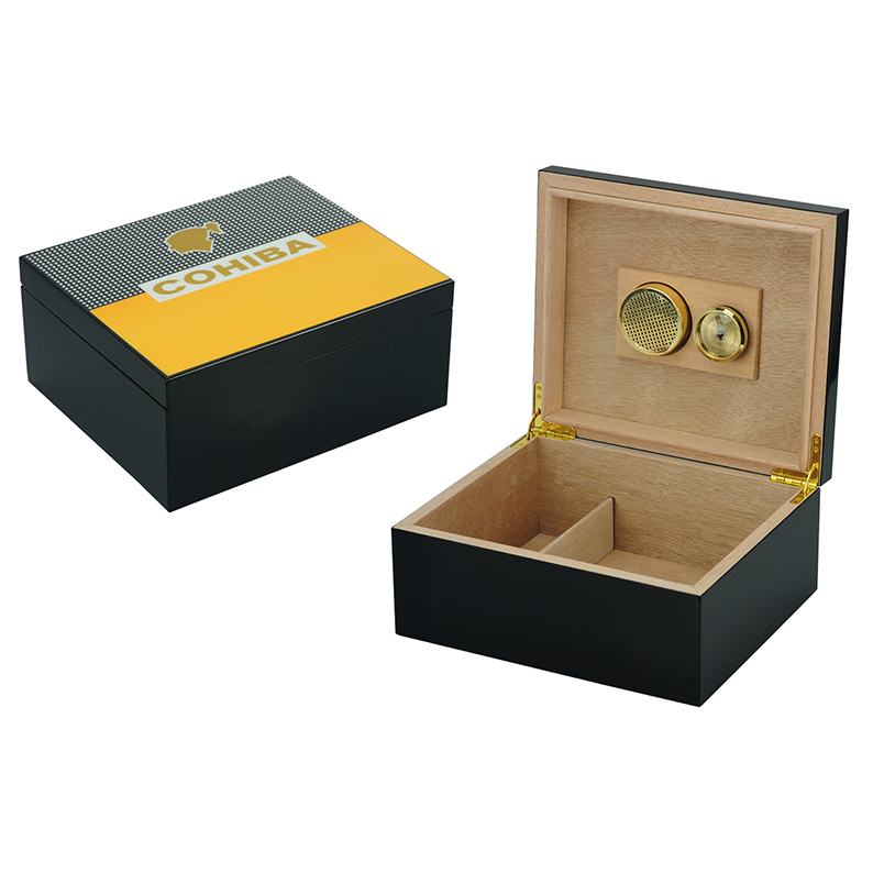 Sonny Cohiba Humidor деревянная черная коробка для сигар пианино лак для сигар Humidor