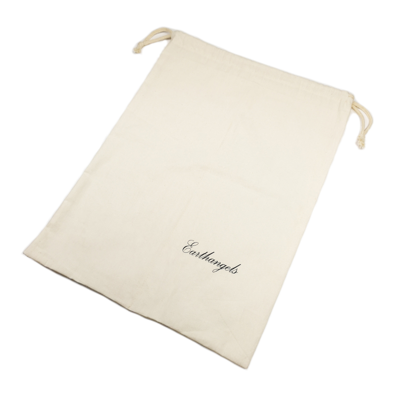 Travel Shoe Bag Cotton Dust Pouch With Custom Screen Printing