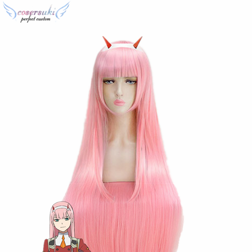 Милый в FRANXX Strelizia Ичиго ноль два косплей Хэллоуин Рождество карнавал парик