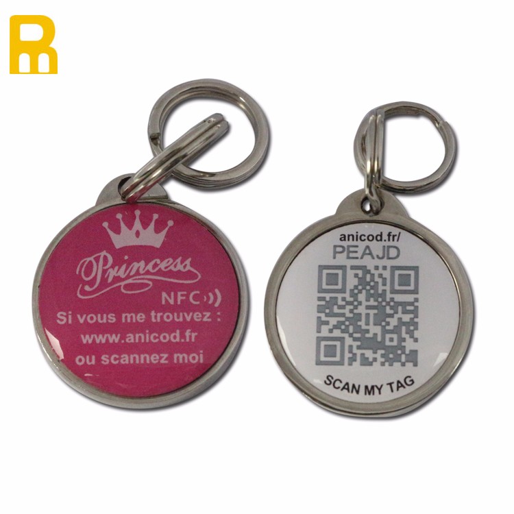 Идентификационная металлическая бирка для домашних животных с QR-кодом от китайского поставщика с аксессуарами для домашних животных, бирка для собак
