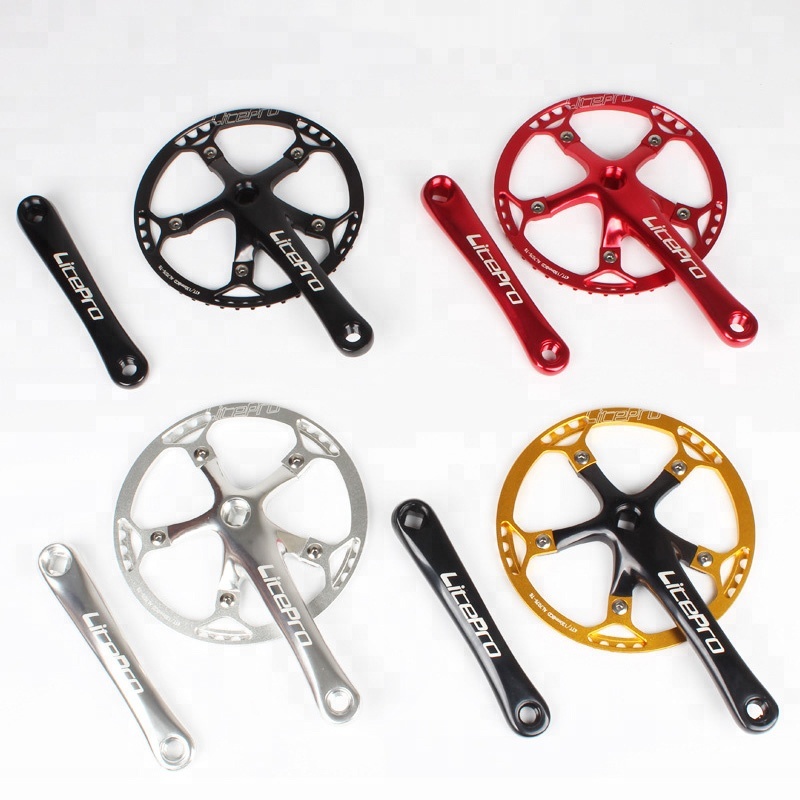 Складной велосипед BMX квадратный легкий вес Кривошип 130 мм BCD 45T 47T 53T 56T 58T Круглый Овальный 170 мм AL60 алюминиевый Кривошип