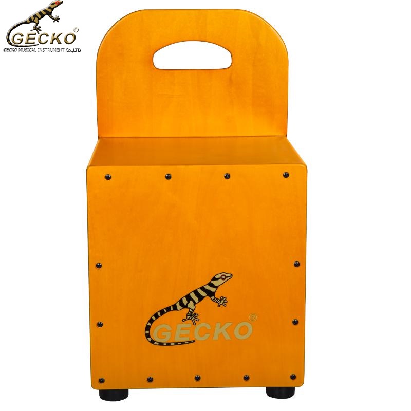 Gecko красочные CM66 серии детский сад Cajon барабаны с спинкой уникальный Cajon деревянный барабан Коробка музыкальный инструмент