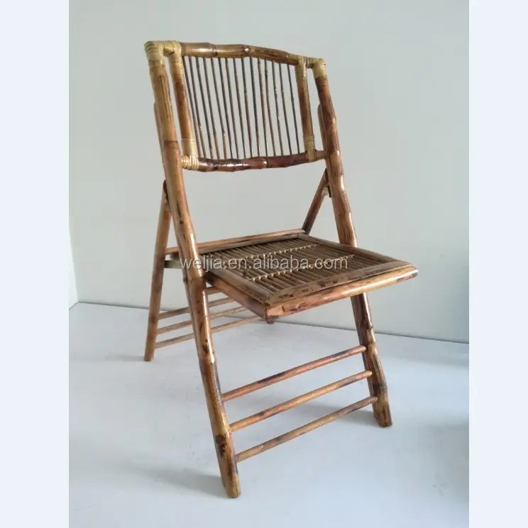 Natural/white bamboo folding chair for events
