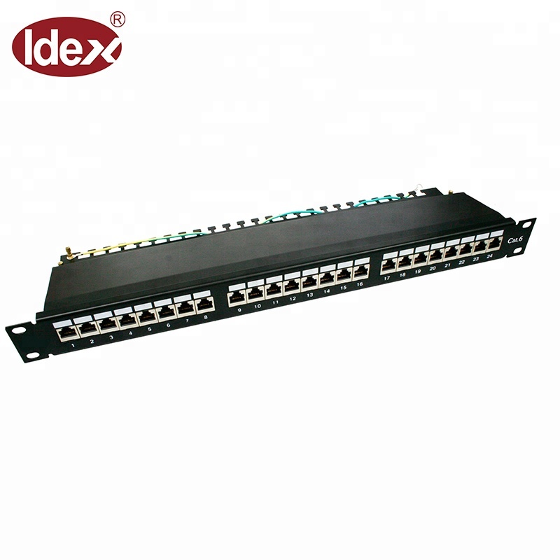 19-дюймовую стойку RJ45 Jack 24 порта патч-панели