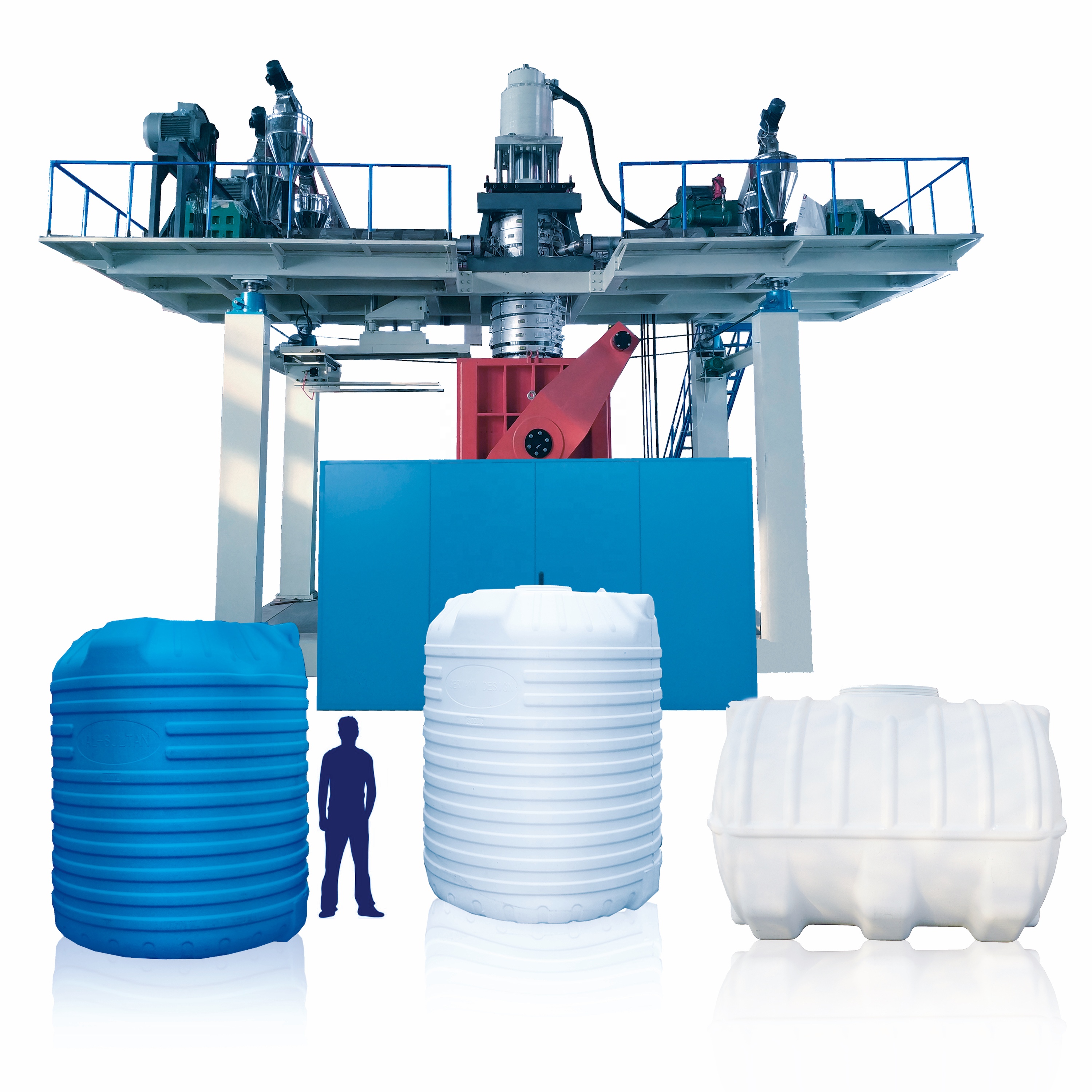 200-1200 liter 4 layers plastic extrusion blow moulding machine