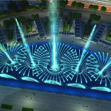 Семейные интерактивные музыкальные танцевальные водные фонтаны
