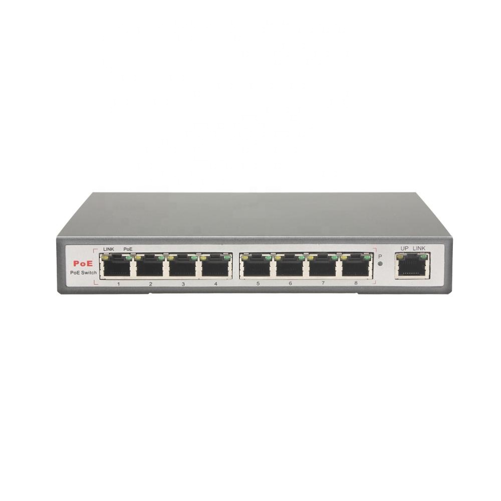 Лучшее качество удобно питания 8-портовый коммутатор PoE для PoE ip-камера PST-POE08