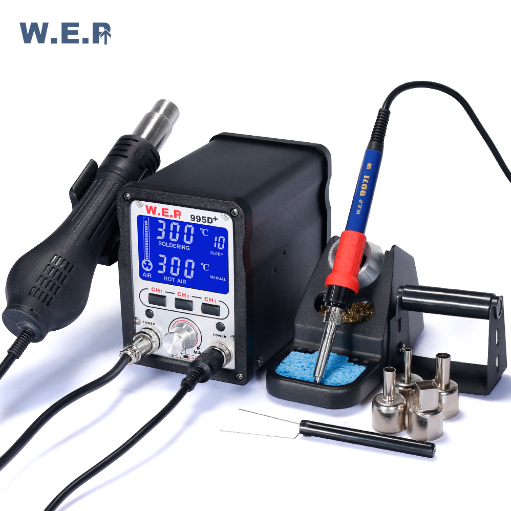 WEP 995D + паяльная станция горячего воздуха, наладочная станция
