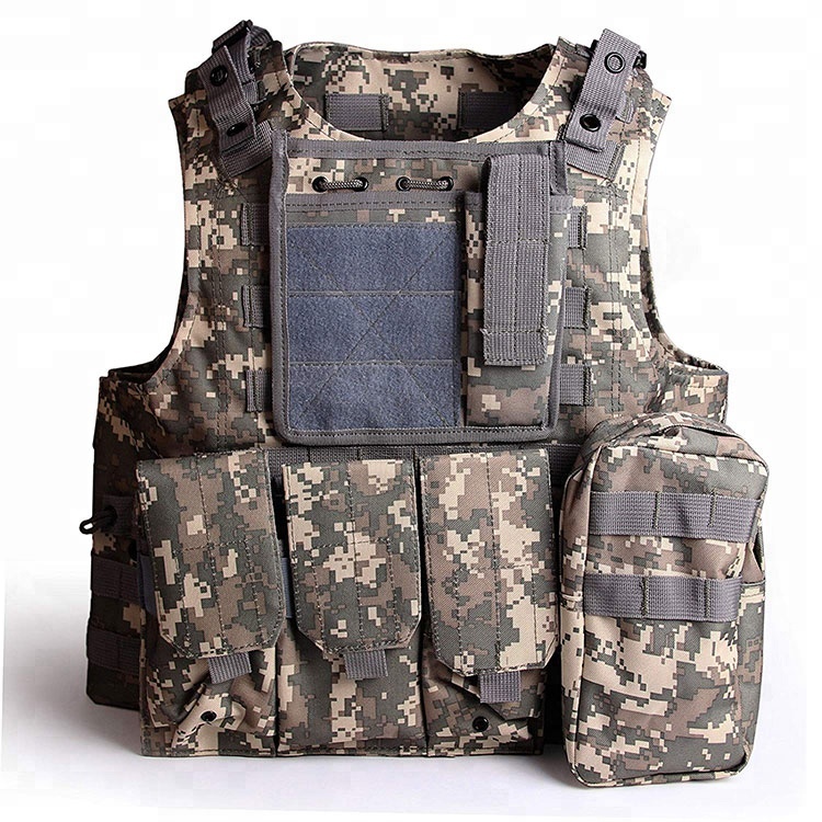 Индивидуальный защитный военный тактический жилет Molle с кобурой