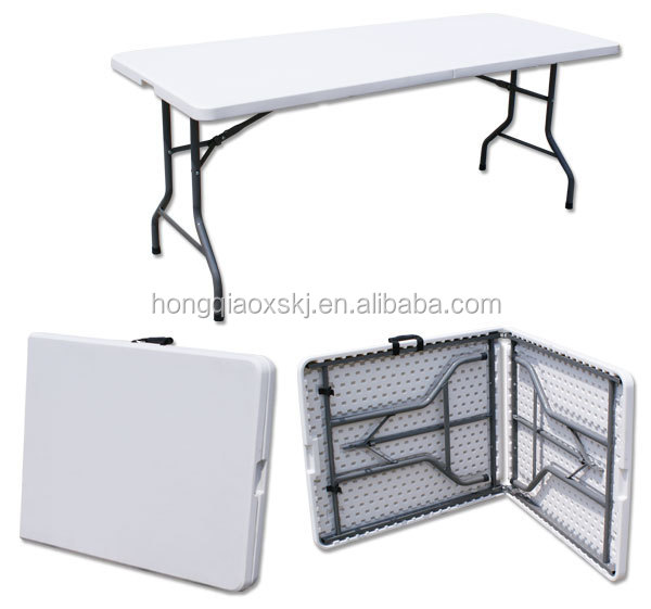 180cm Wholesale 6ft Outdoor Or Indoor Folding In Half Plastic Dining tables And Chairs For Events For Garden Furniture