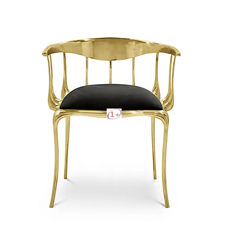 Роскошный латунный итальянский стул, стул для книжного стола, медный обеденный стул для спальни в скандинавском стиле
