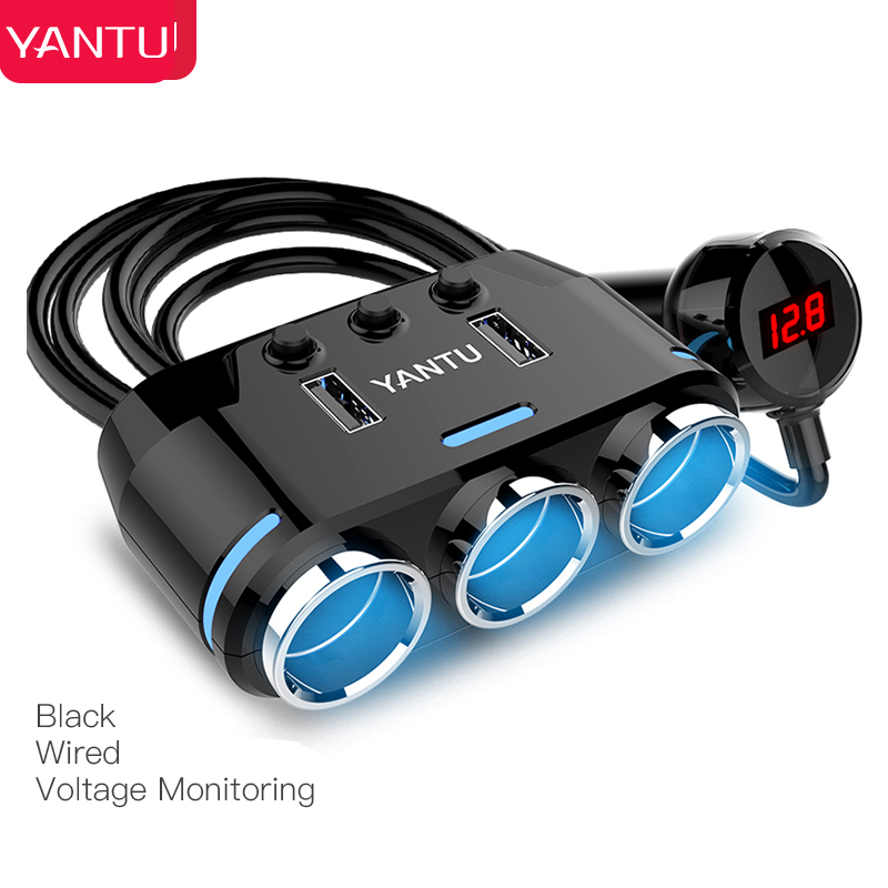 YANTU B39 best quality wholesale wired 100w 12v car usb charger with voltage