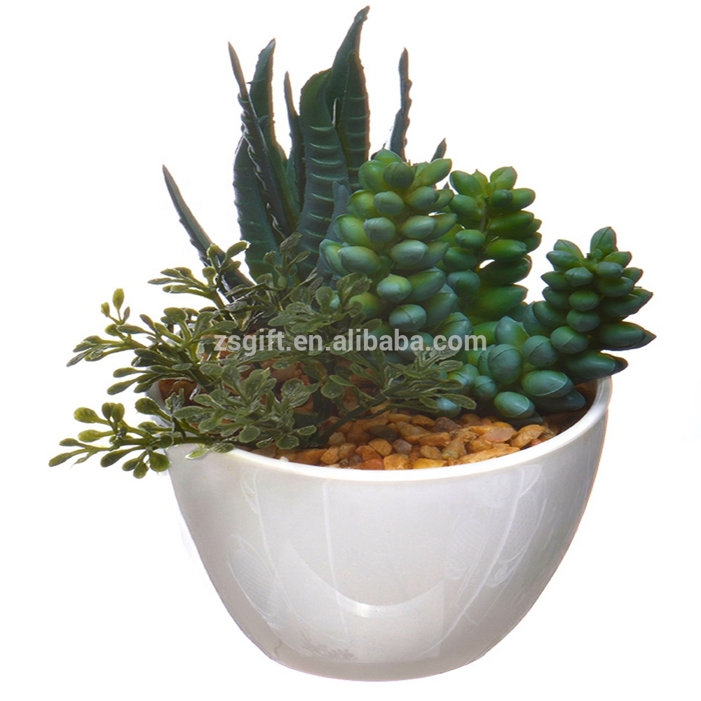 Artificial small bonsai Plastic emulation potted plants for home decoration