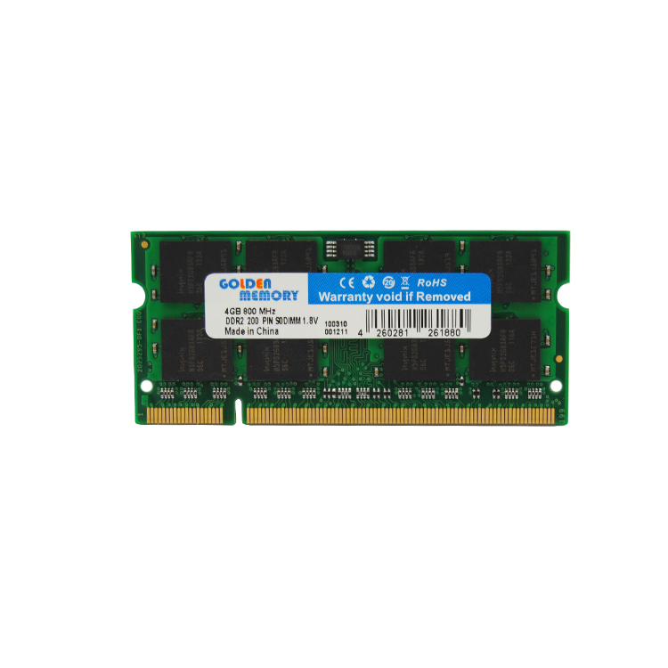 Низкая плотность 4GB DDR2 800MHz PC2-6400 200pin SODIMM