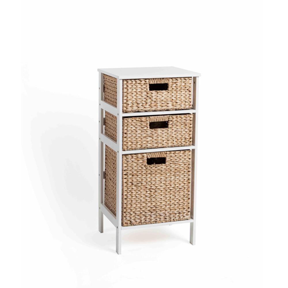 Eco-friendly fashion retro indoor sea grass products furniture storage wooden cabinet seagrass drawer