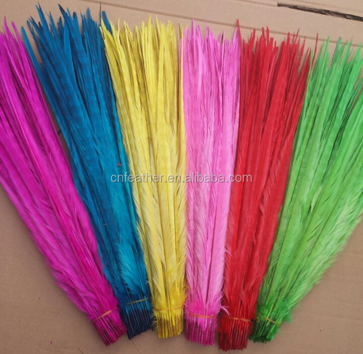 Wholesale 8-22'' Bleached Carnival Ringneck Pheasant Feathers