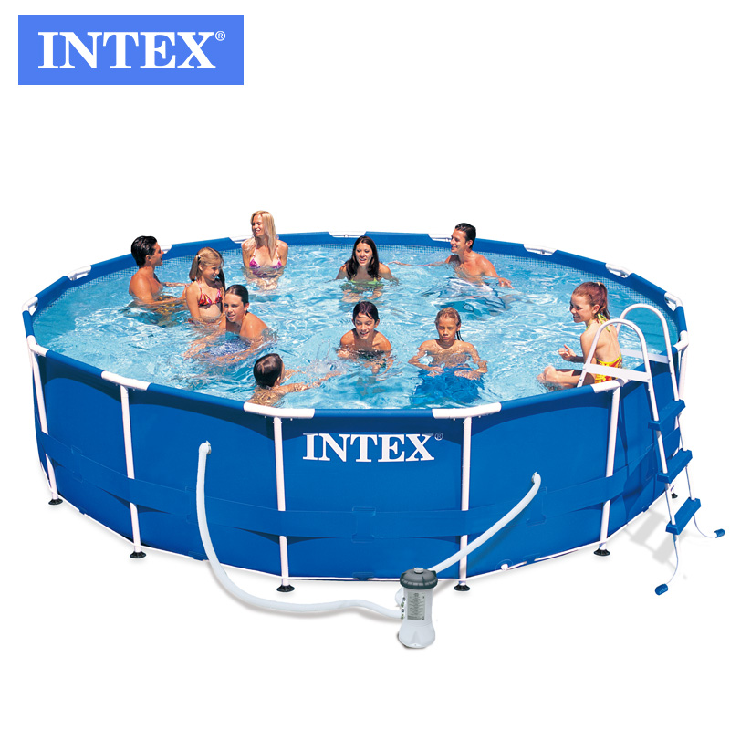 Комплект для бассейна Intex 54940 15 футов X 42 дюймов, наземный бассейн с металлической рамой