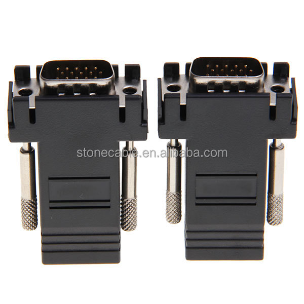2 X VGA Видео расширитель через CAT5 CAT6 RJ45 кабель адаптера