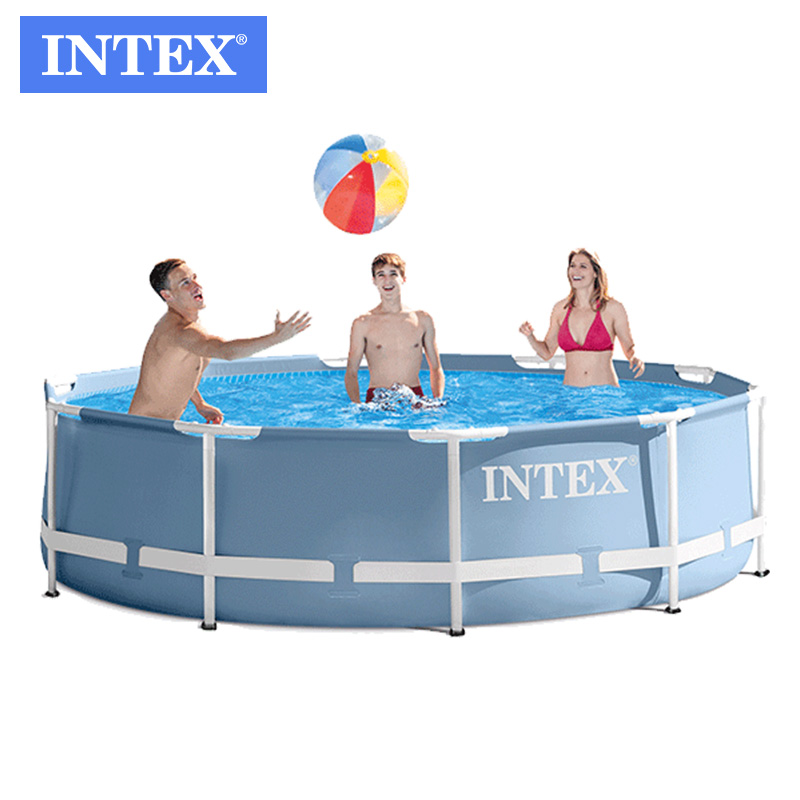Стальной бассейн INTEX 26702 10 футов X 30 дюймов над землей для бассейна и садового каркаса AGP