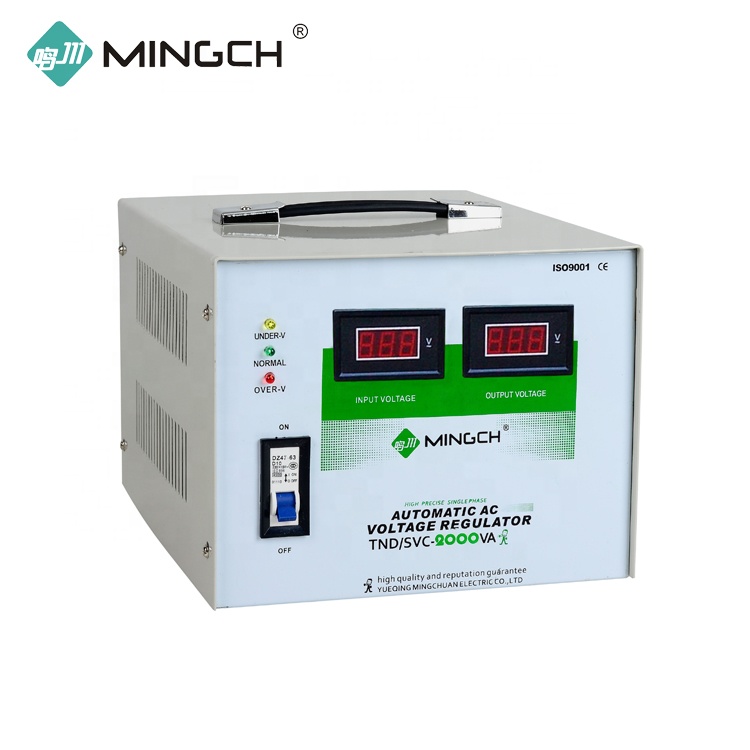 MINGCH Single Phase 1k 2k 3k 5k 10k 220v 100% Copper Coil Electric Stabilizer