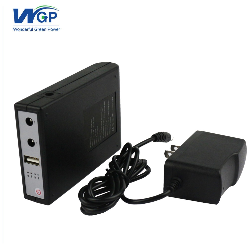 WGP горячая Распродажа 5V 12V 12V Выход mini dc ups внутри с одиночной батареей 2600mAh ups с адаптером питания 12V 2A dc
