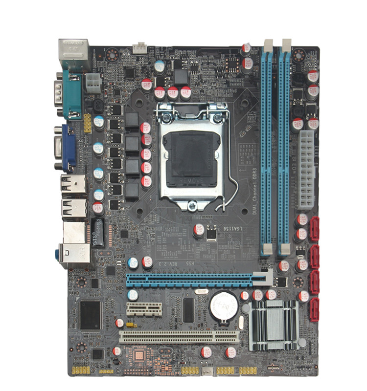 Горячая распродажа core i3 i5 i7 поддерживаемые типы компьютеров ddr3 H55 intel 1156 материнская плата
